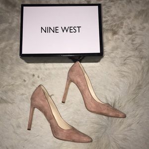 Nine West Pink/Dusty Rose Suede Pumps